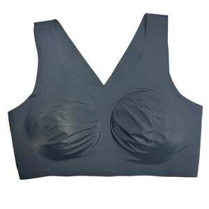 Evelyn & Bobbie The Defy Bra Black Seamless Wireless Pull-Over Bra Size XL